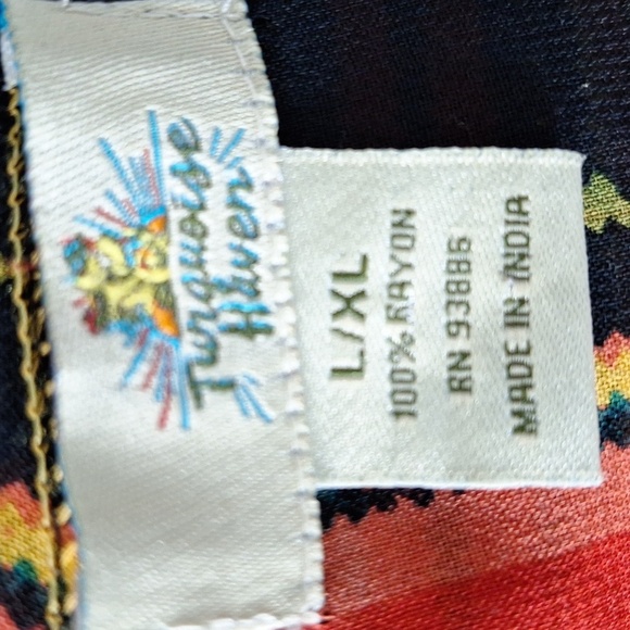 Multicolor Striped Bohemian Boho Hippie Bell Sleeve Kimono Duster Size L/XL - Picture 12 of 13